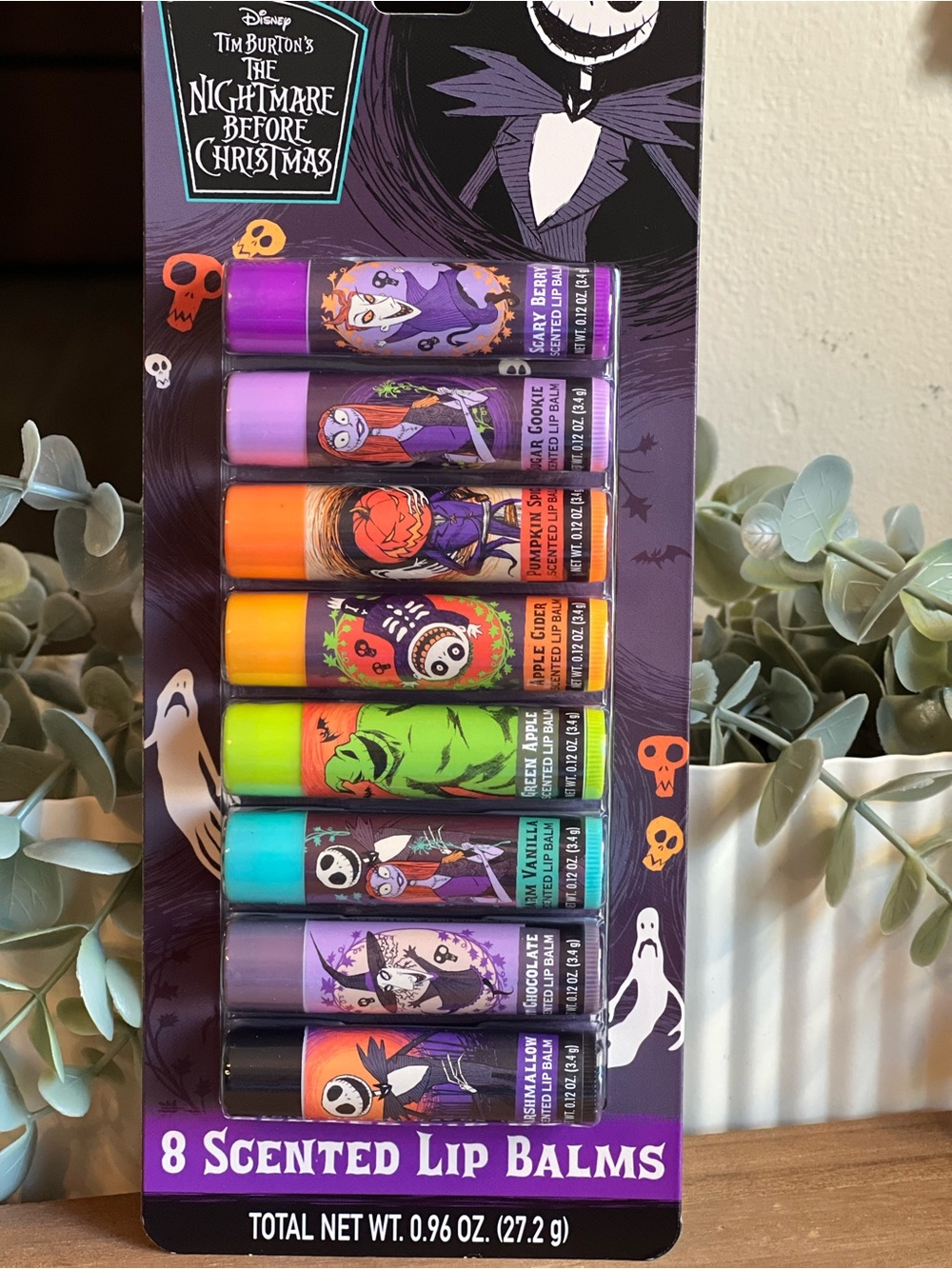 The Nightmare Before Christmas 8-Pack Scented Lip Balms — Assorted Colors